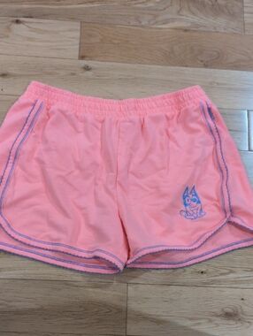 Pink Women's Casual Elastic-Waist Shorts